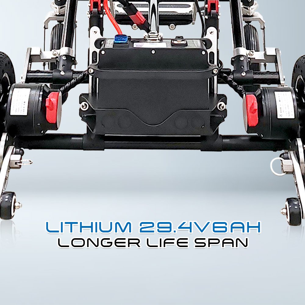 VECIN Electric Heavy Duty Wheelchair (JLE-W01A-51/56/61) |Carbon Fiber Frame, 20KG Ultra Lightweight