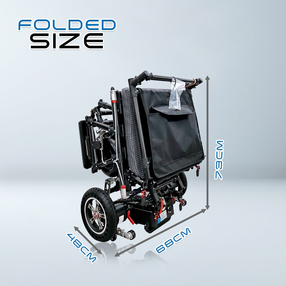 VECIN Electric Heavy Duty Wheelchair (JLE-W01A-51/56/61) |Carbon Fiber Frame, 20KG Ultra Lightweight