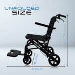 VC-976-42S_Travel Wheelchair Unfolded Size