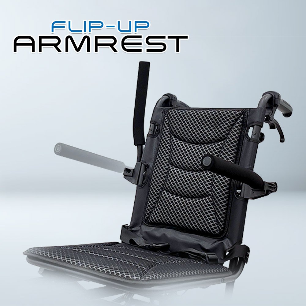 VC-976-42S_Travel Wheelchair Flip up Armrest