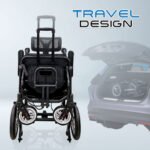 vecin vc 976 42a travel wheelchair – lightweight (11.5kg) with luggage handle portable | durable | easy travel