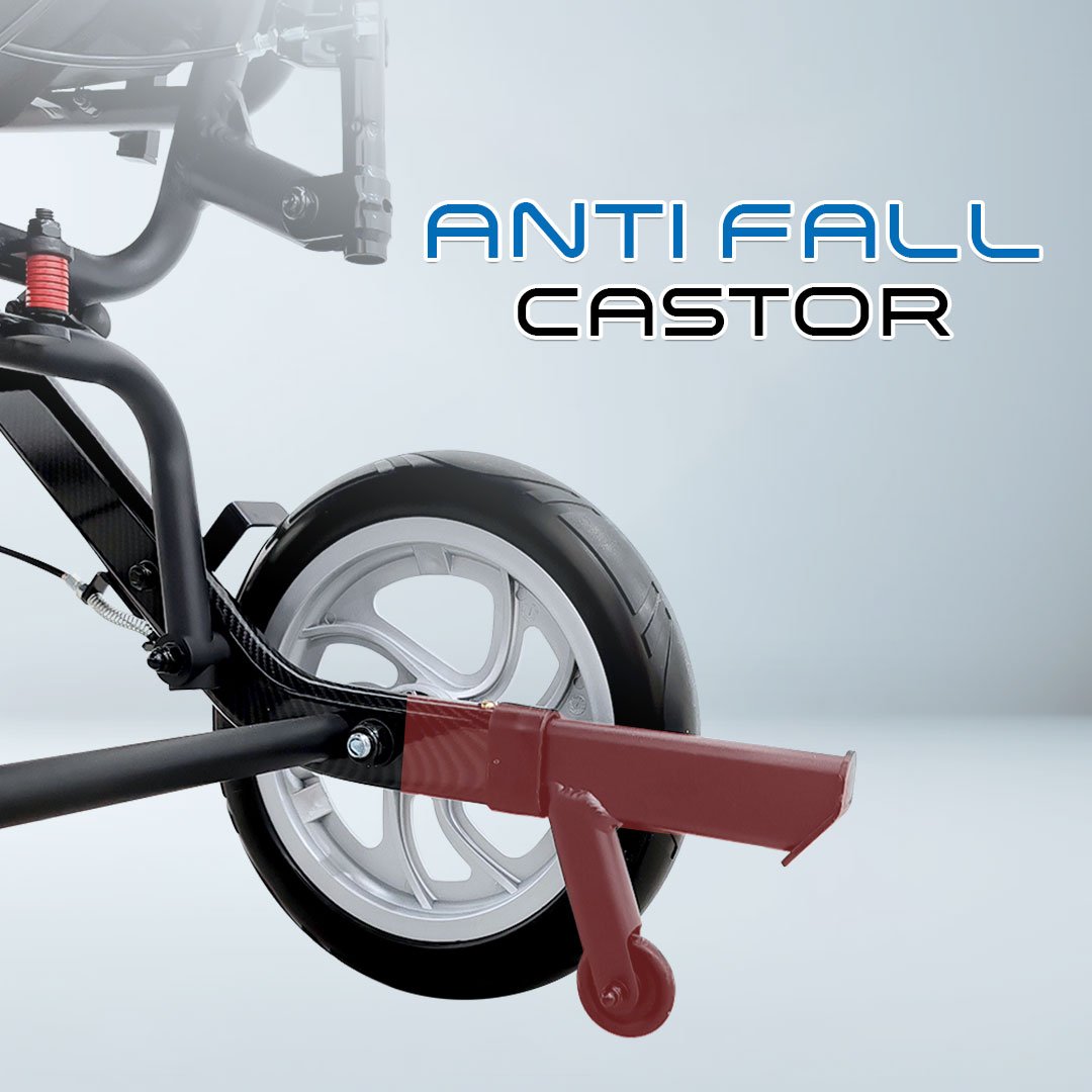 vecin vc 976 42a travel wheelchair – lightweight (11.5kg) with luggage handle portable | durable | easy travel