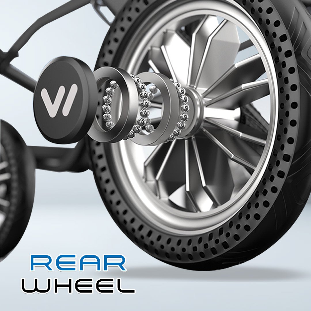 VECIN Travel Wheelchair (With Luggage Handle) DH02 - Ultra Lightweight Portable Foldable 3rd Gen