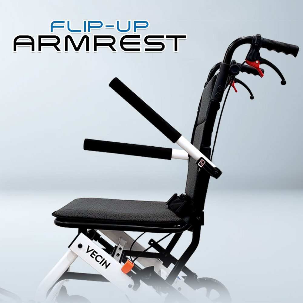 VECIN Travel Wheelchair (With Luggage Handle) DH02 - Ultra Lightweight Portable Foldable 3rd Gen