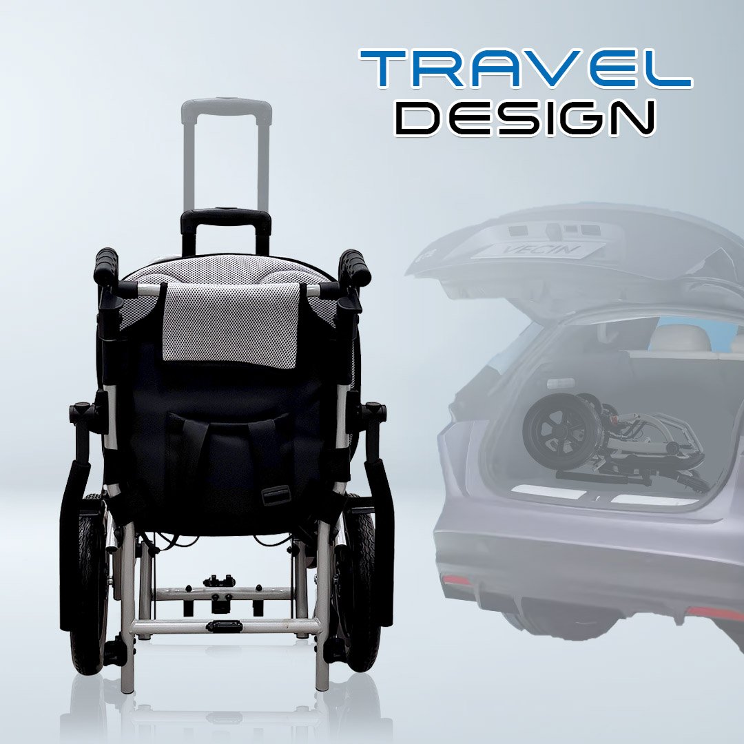 𝙎𝙤𝙬𝙚𝙡𝙡 Travel Wheelchair Manual Wheelchair Anti Shock Spring Foldable Luggage Handle Ergonomic Wheelchair HE801-3