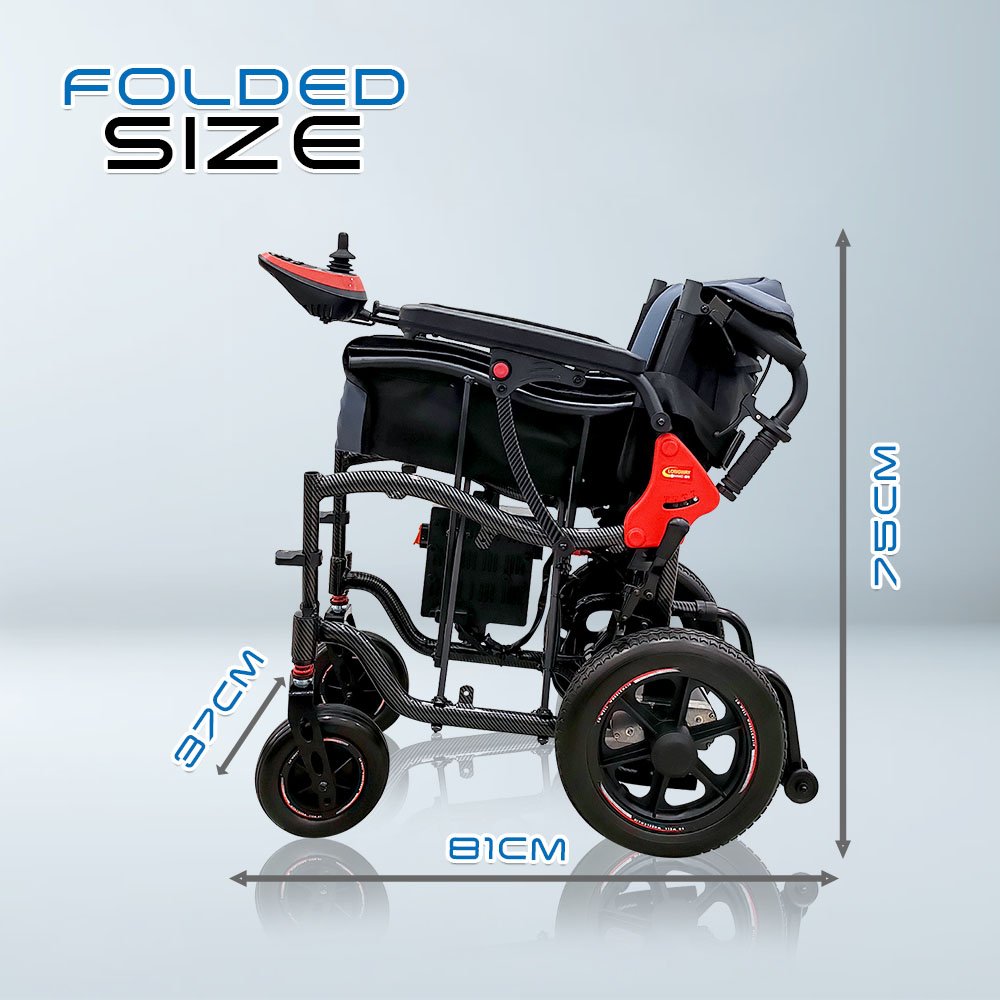 𝙎𝙤𝙬𝙚𝙡𝙡 Electric Wheelchair Recline Backrest Adjustable Headrest Brake Handle Anti Fall Caster Wheelchair (SC-D500 (S))