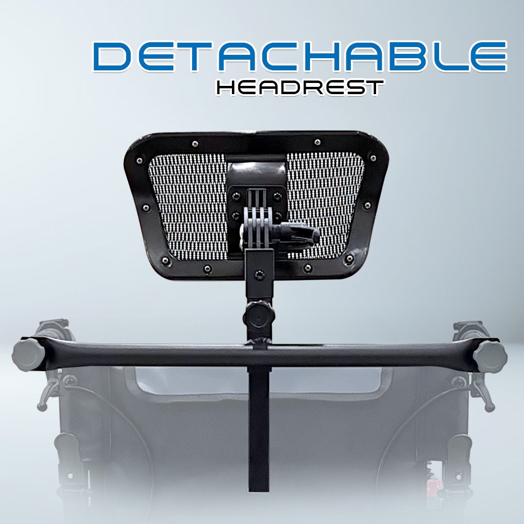𝙎𝙤𝙬𝙚𝙡𝙡 Electric Wheelchair Recline Backrest Adjustable Headrest Brake Handle Anti Fall Caster Wheelchair (SC-D500 (S))