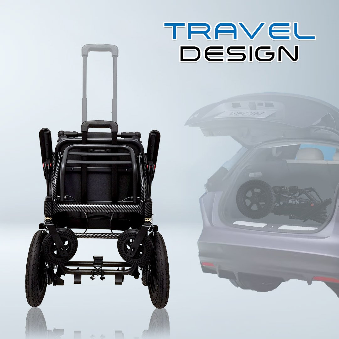 𝙎𝙤𝙬𝙚𝙡𝙡 Travel Wheelchair Flip up Armrest Brake Handle Anti Shock Caster Safety Belt Lightweight Wheelchair ( SC-SPW12 )