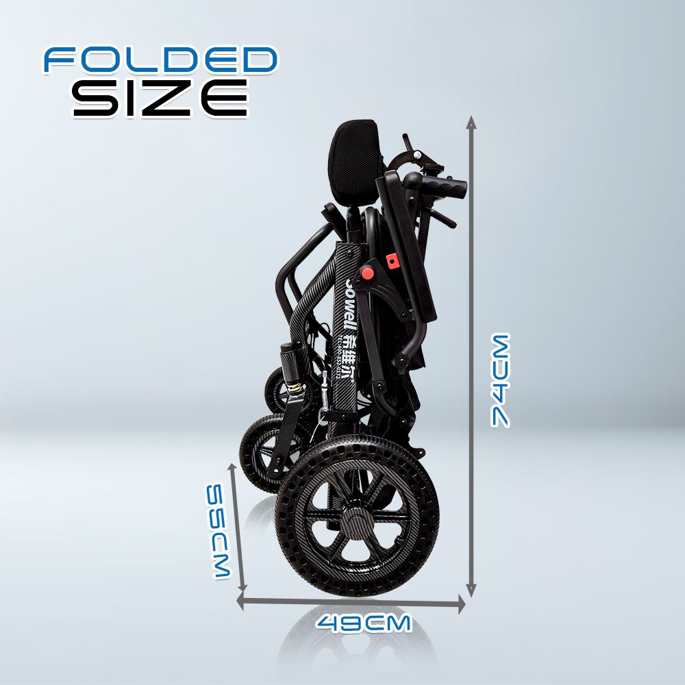 𝙎𝙤𝙬𝙚𝙡𝙡 Travelling Wheelchair 4 Adjust Recline Level Breathable Seat Flip up Armrest Lightweight Wheelchair (SC-SPW16)