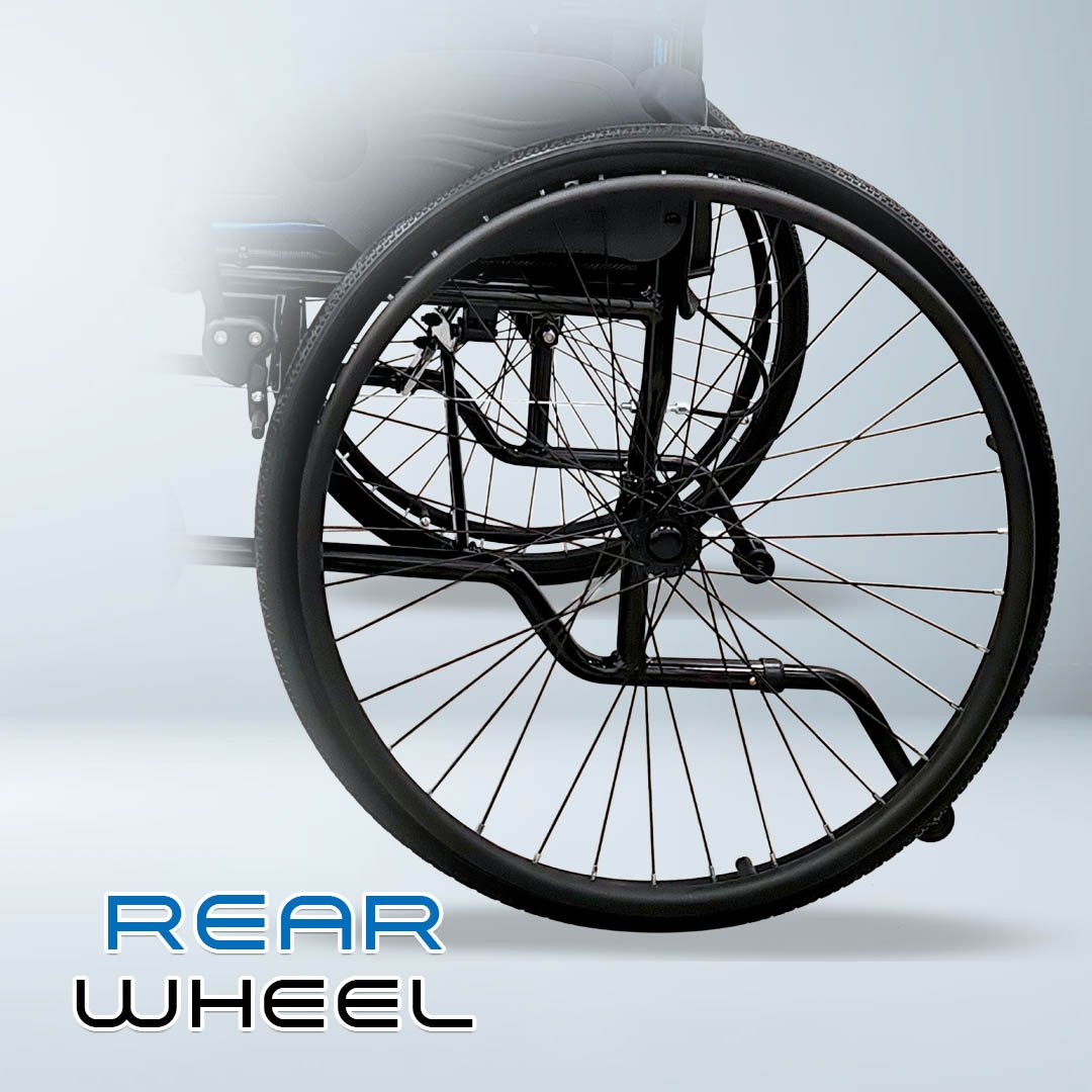 VECIN Heavy Duty Super Lightweight Wheelchair (HC887-60) Detachable 24" Wheels, Aluminum Frame, 12kg