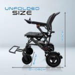 HE701-3 Ergonomic Electric Wheelchair Unfolded Size