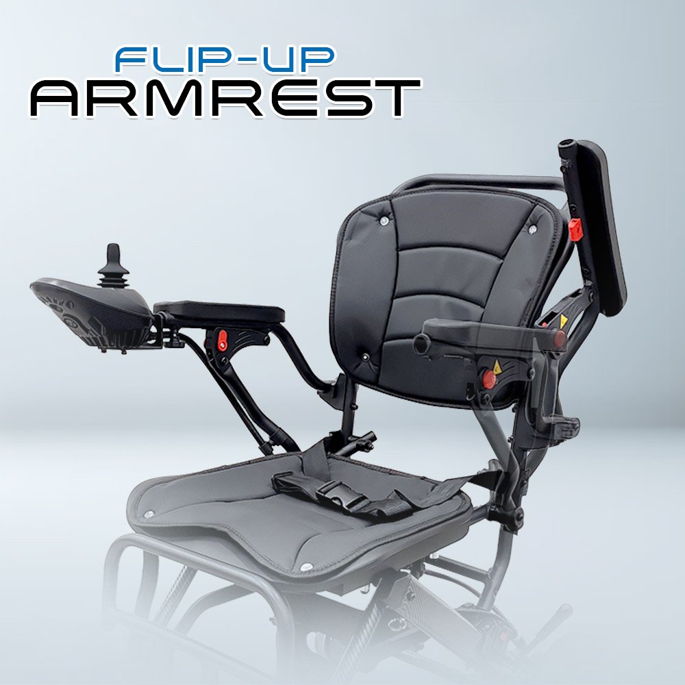 HE701-3 Ergonomic Electric Wheelchair Flip up Armrest