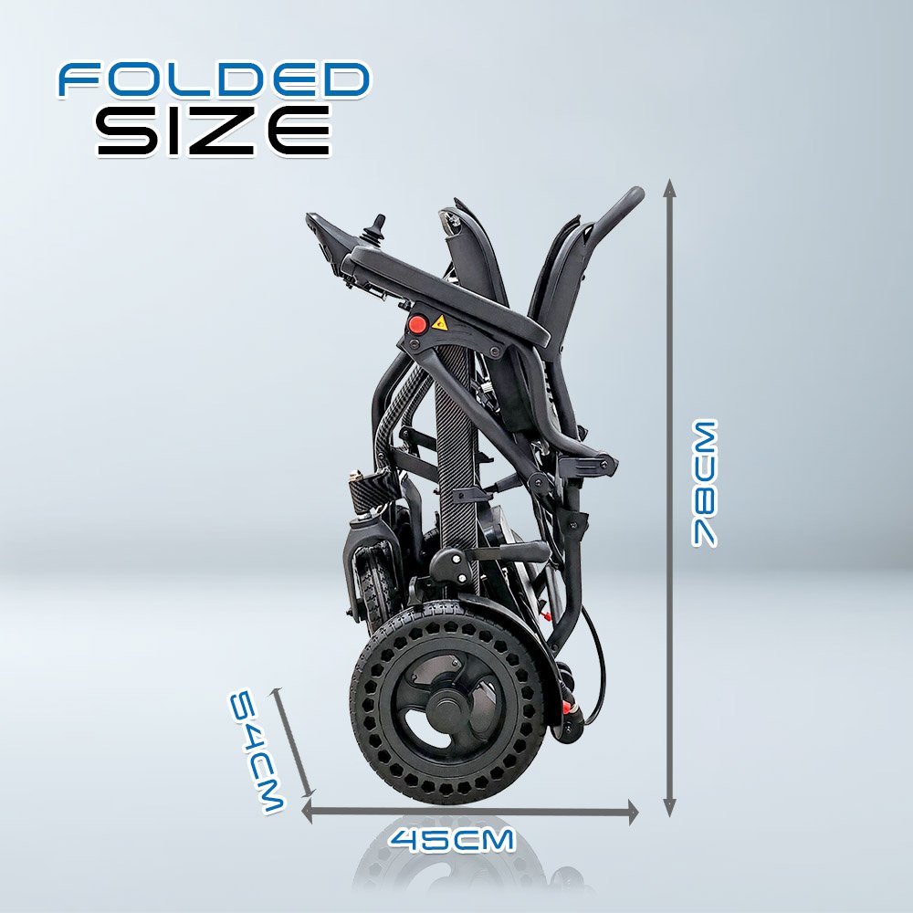 𝙎𝙤𝙬𝙚𝙡𝙡 Electric Ergonomic Wheelchair Speed Control Flip up Armrest Anti Shock Travel Wheelchair (HE701-3)