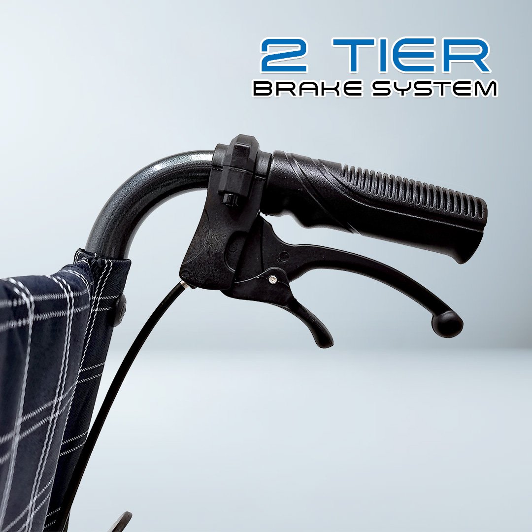 𝙎𝙤𝙬𝙚𝙡𝙡 Lightweight Transport Wheelchair Foldable Backrest Brake Handle Anti Shock Castor Wheelchair (SC-AW07)