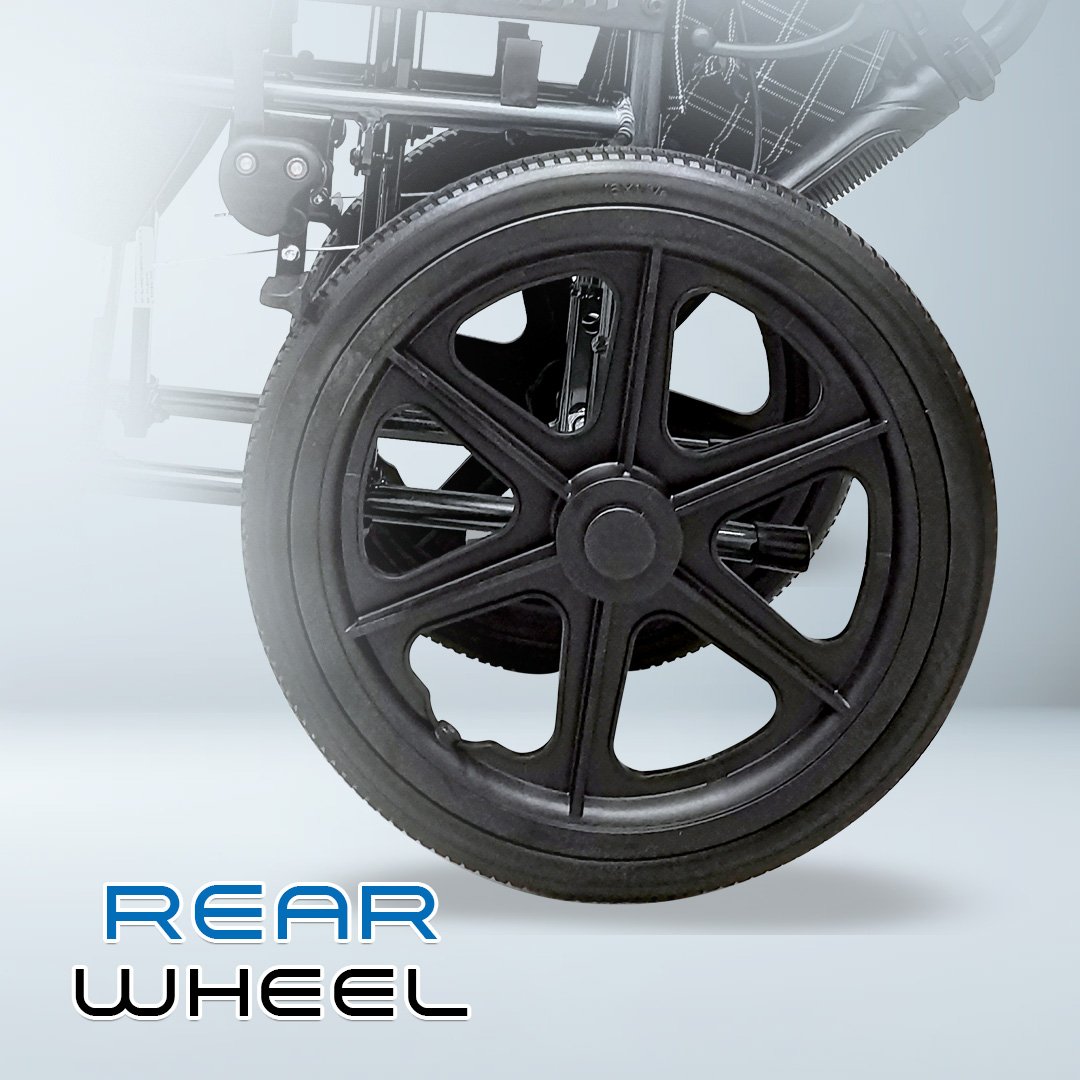 𝙎𝙤𝙬𝙚𝙡𝙡 Lightweight Transport Wheelchair Foldable Backrest Brake Handle Anti Shock Castor Wheelchair (SC-AW07)