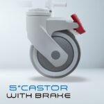 𝙎𝙤𝙬𝙚𝙡𝙡 2 in 1 commode wheelchair detachable footrest storage backrest flip up armrest 24" rear wheelchair (sc cw10 (a))