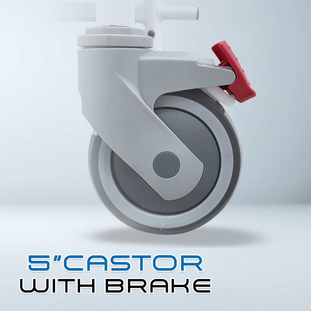 𝙎𝙤𝙬𝙚𝙡𝙡 2 in 1 commode wheelchair detachable footrest storage backrest flip up armrest 24" rear wheelchair (sc cw10 (a))