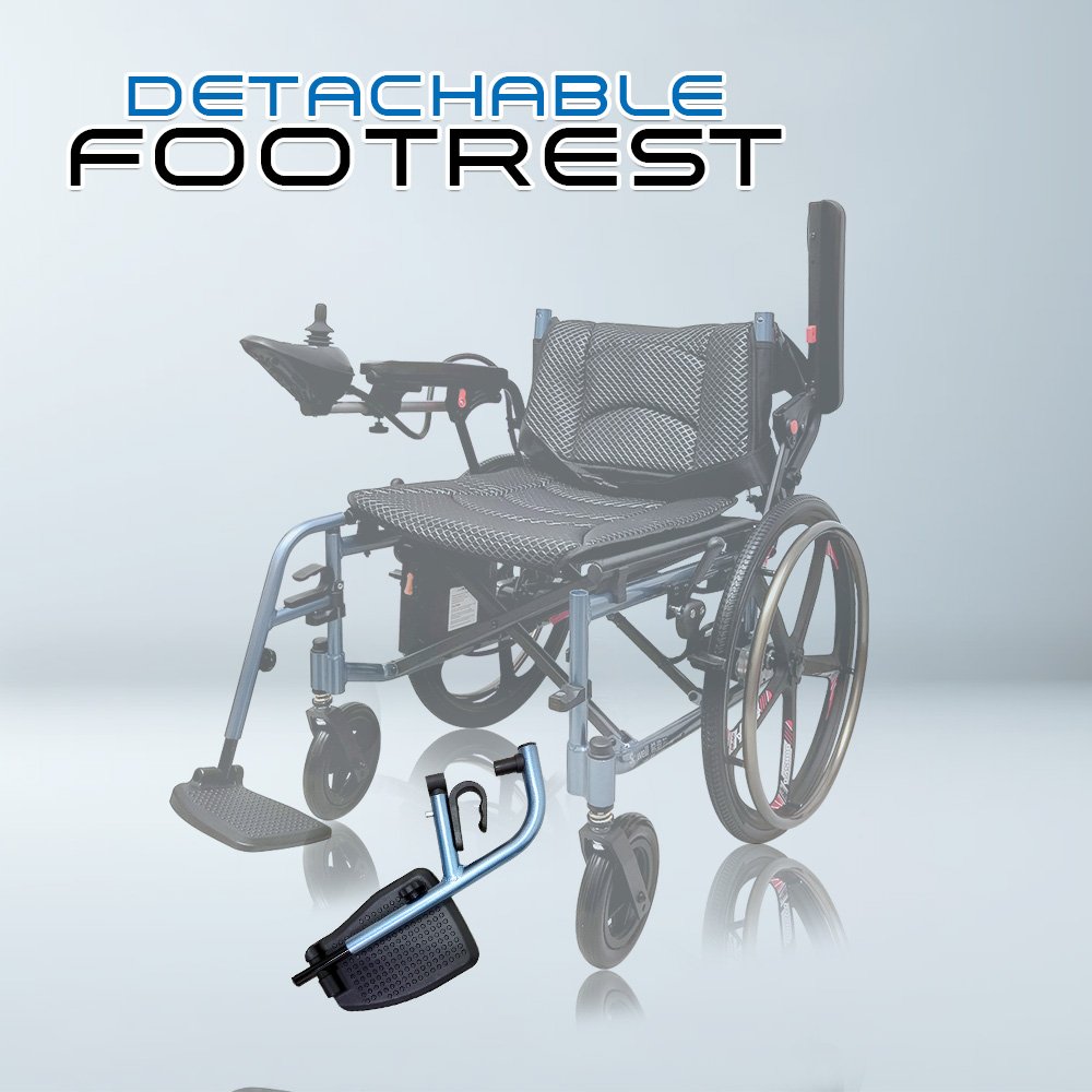 𝙎𝙤𝙬𝙚𝙡𝙡 Electric Reclining 20" Rear Wheelchair Detachable Headrest Flip up Armrest Anti Fall Wheelchair SC-D500 (L)