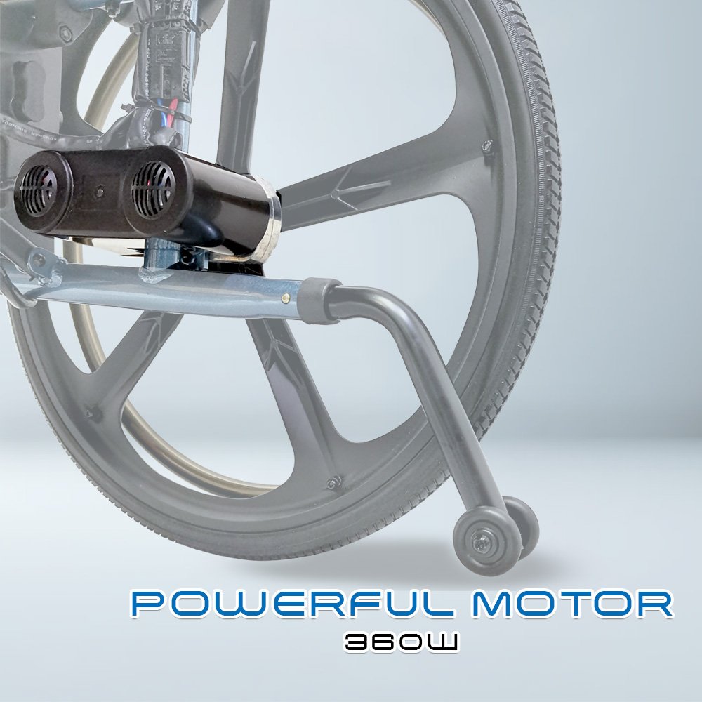 𝙎𝙤𝙬𝙚𝙡𝙡 Electric Reclining 20" Rear Wheelchair Detachable Headrest Flip up Armrest Anti Fall Wheelchair SC-D500 (L)