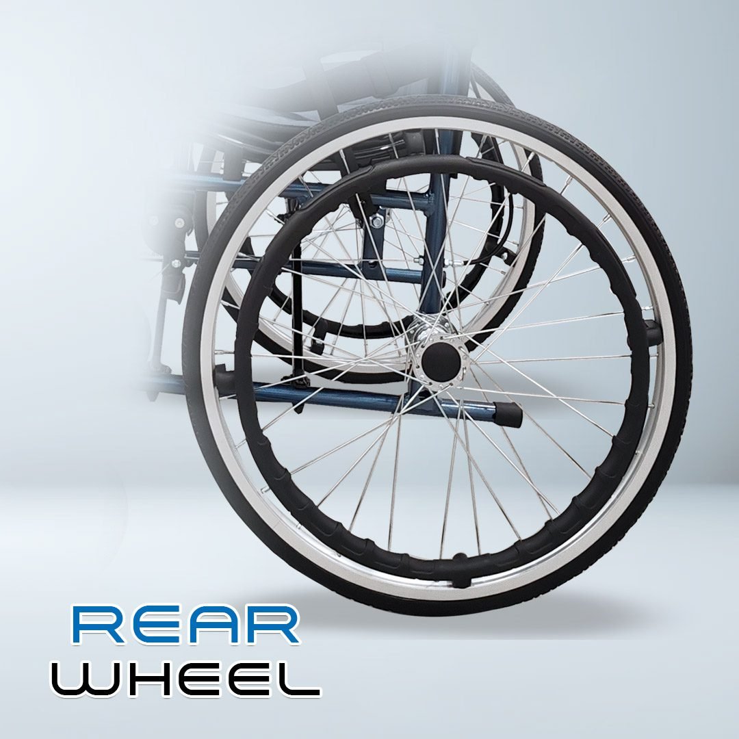 𝙎𝙤𝙬𝙚𝙡𝙡 Lightweight Wheelchair Aluminium Framework Foldable Backrest Flip up Footrest Brake Handle Wheelchair (SC-E200)