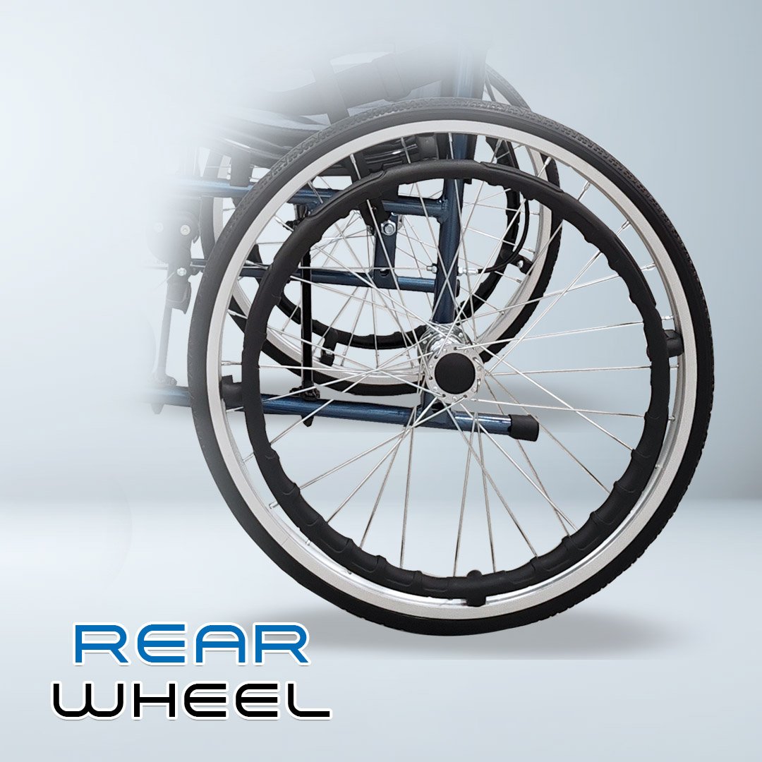 𝙎𝙤𝙬𝙚𝙡𝙡 Lightweight Wheelchair Aluminium Framework Foldable Backrest Flip up Footrest Brake Handle Wheelchair (SC-E200)