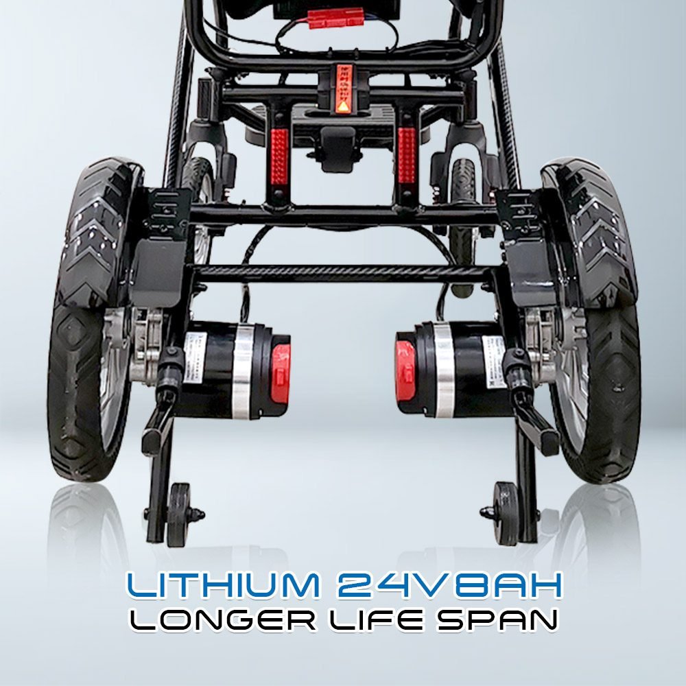 VECIN Electric Wheelchair (VC-100A) Flip-Up Armrest & Footrest Foldable with Joystick Controller