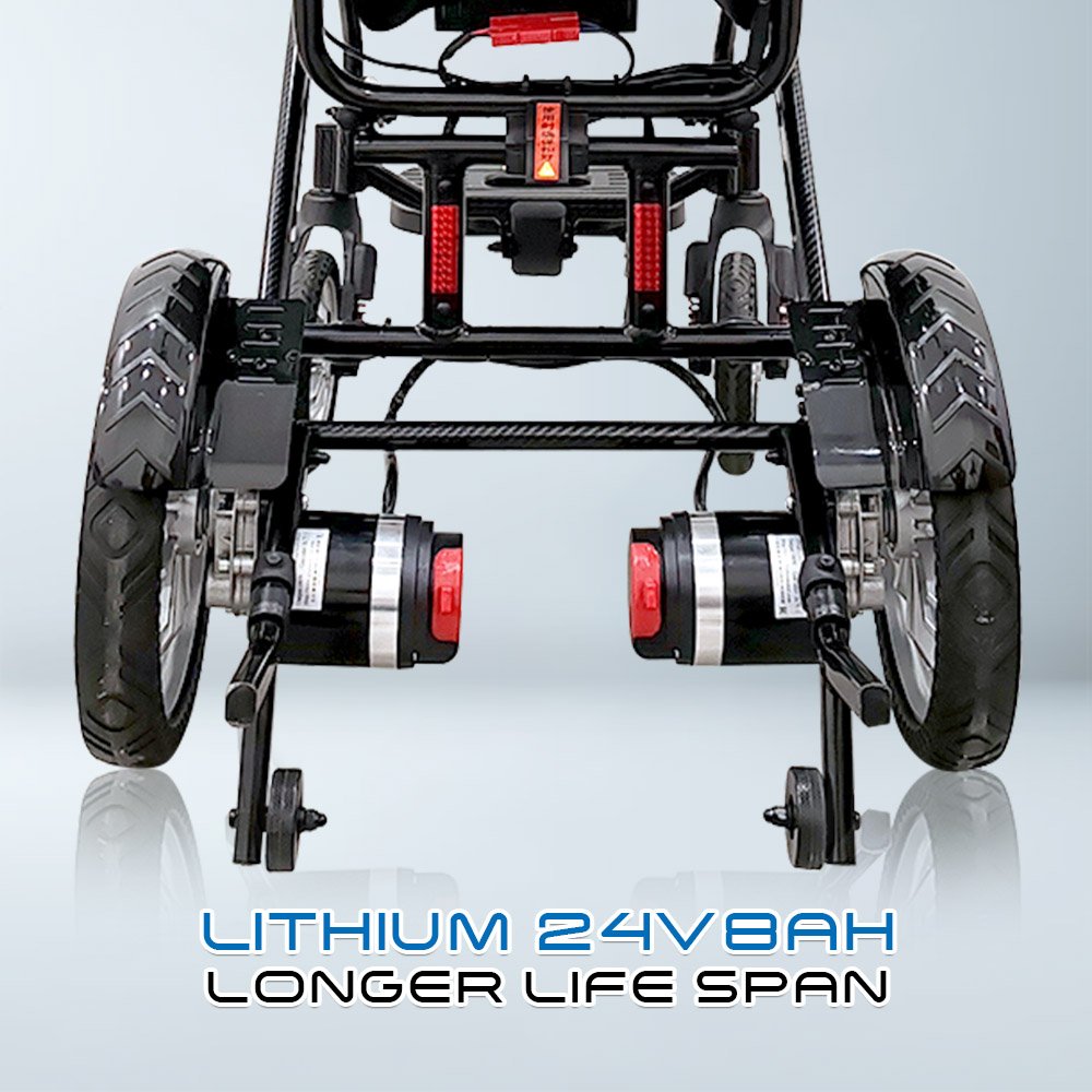 VECIN Electric Wheelchair (VC-100A) Flip-Up Armrest & Footrest Foldable with Joystick Controller