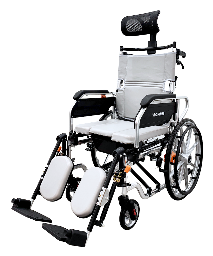 VC-606LGC Reclining Commode Wheelchair