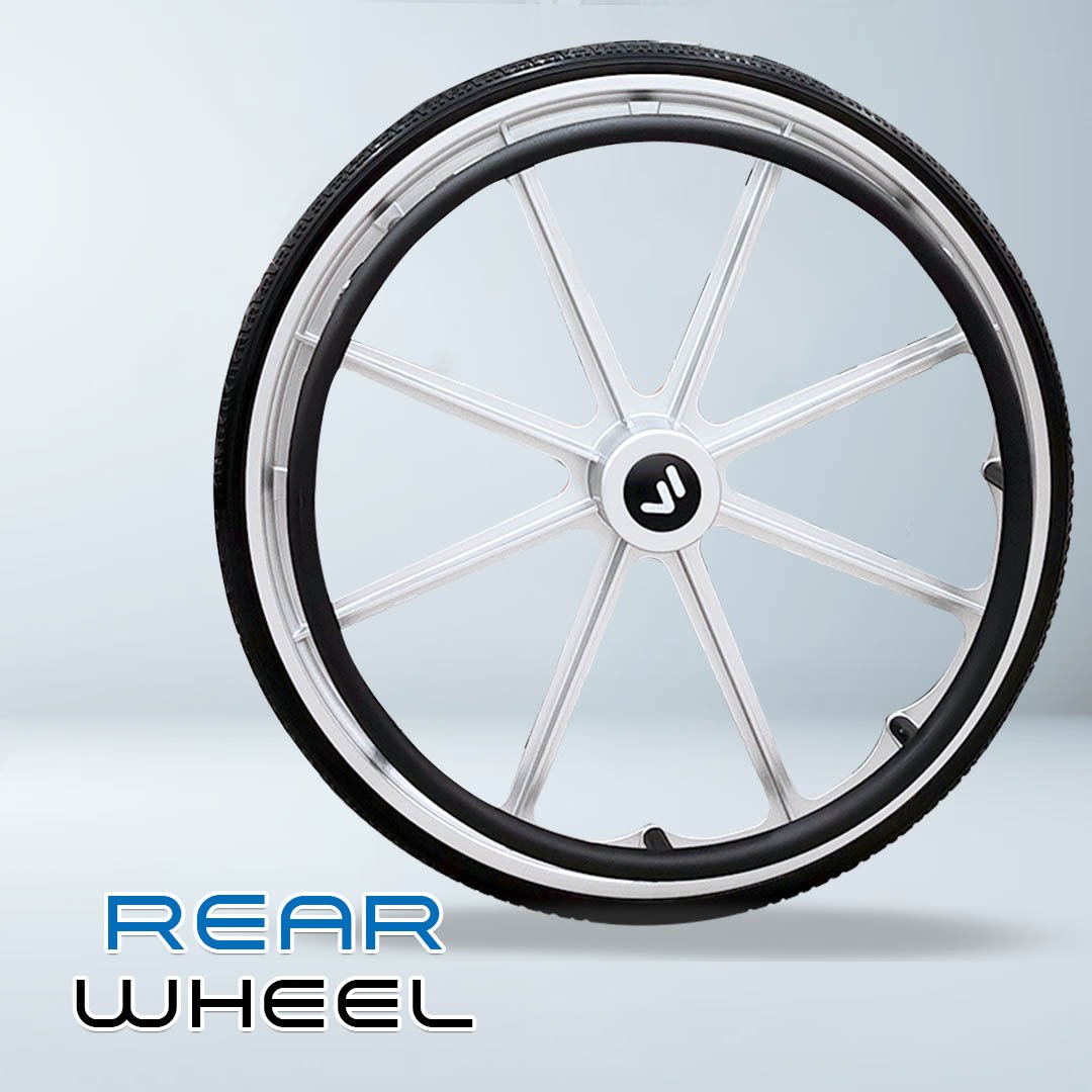 VECIN Self Reclining Deluxe Wheelchair (VC606LGC) - MDA  Aluminum Commode 5D Head Support Headrest